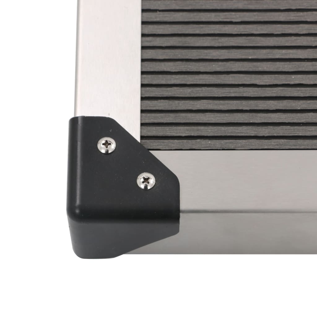 Utomhusdusch 110 x 62 cm wpc rostfritt stål grå - number 6.