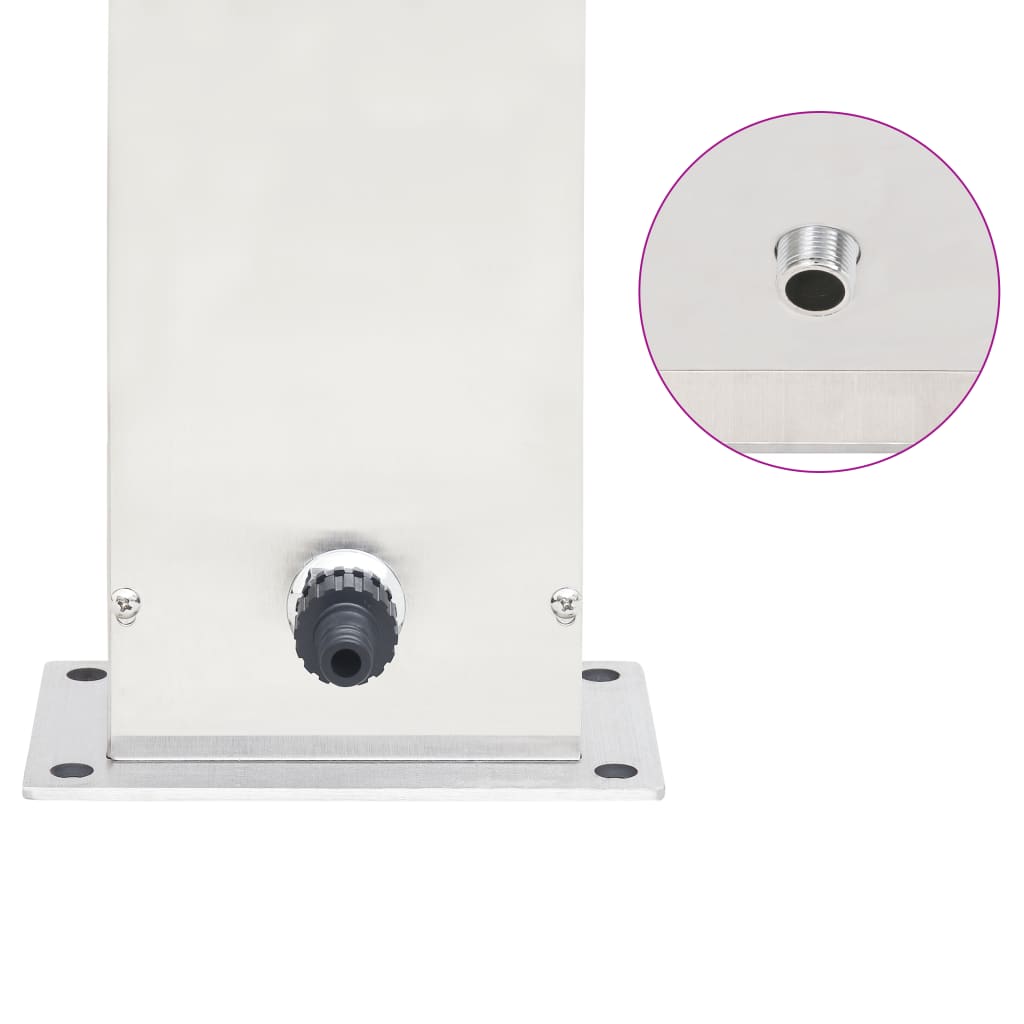 Brusesøjle til havebruser 110 cm rustfrit stål - number 9.