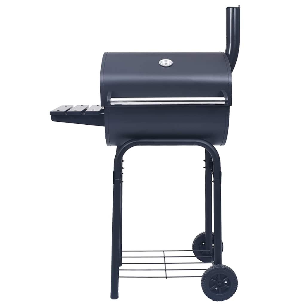 Charcoal grill/smoker grill with bottom shelf black - number 2.