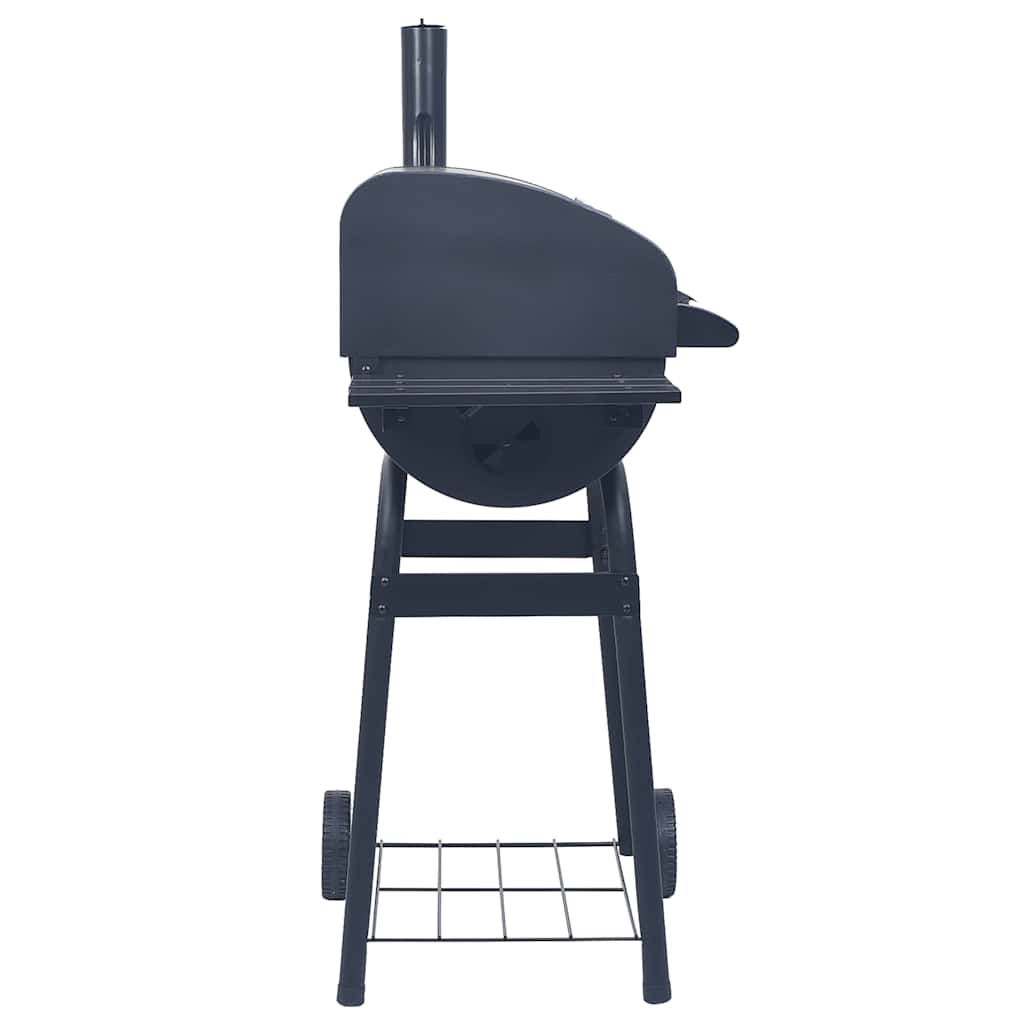 Charcoal grill/smoker grill with bottom shelf black - number 3.