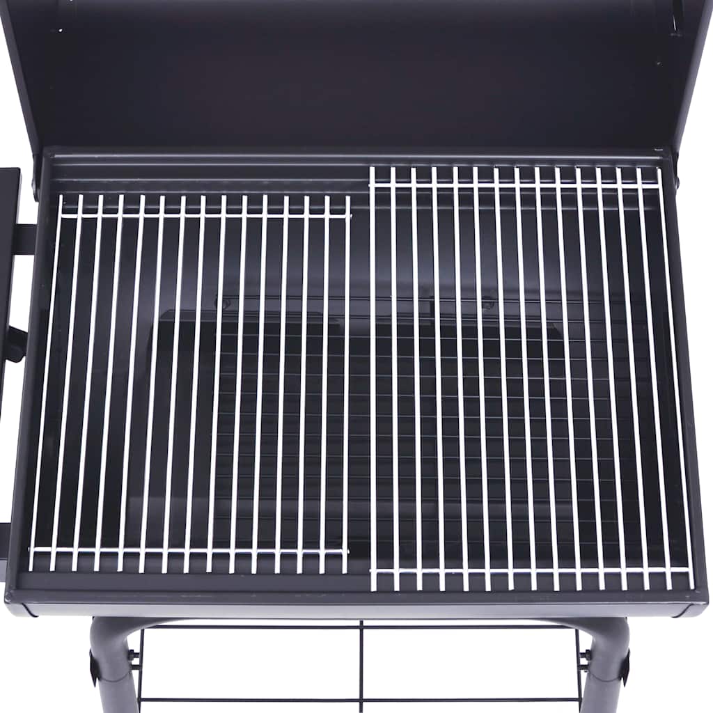 Charcoal grill/smoker grill with bottom shelf black - number 6.