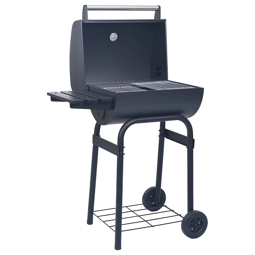 Charcoal grill/smoker grill with bottom shelf black - number 5.