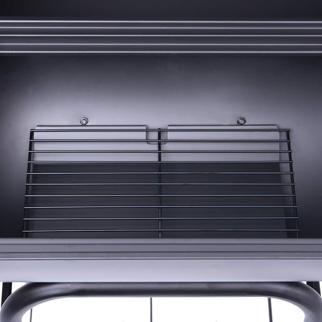 Charcoal grill/smoker grill with bottom shelf black - number 8.