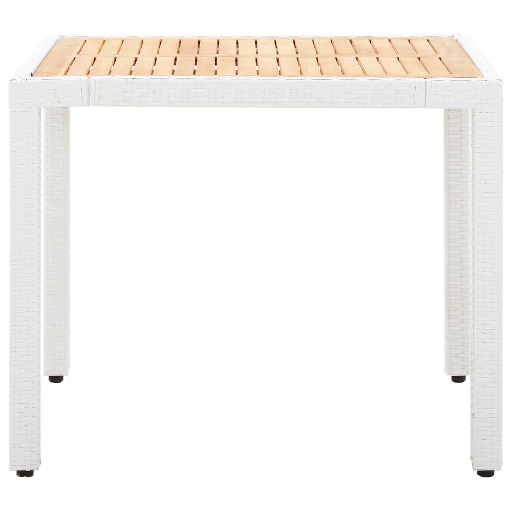 Utendørs spisebord sett 5 deler polyrattan hvit - number 3.