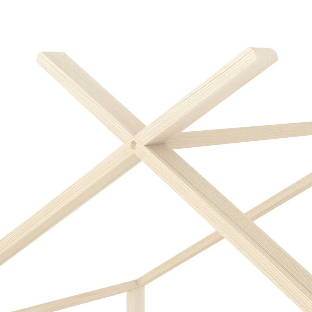 Sengestel til børneseng massivt fyrretræ - brun, 70 x 140 cm - number 8.