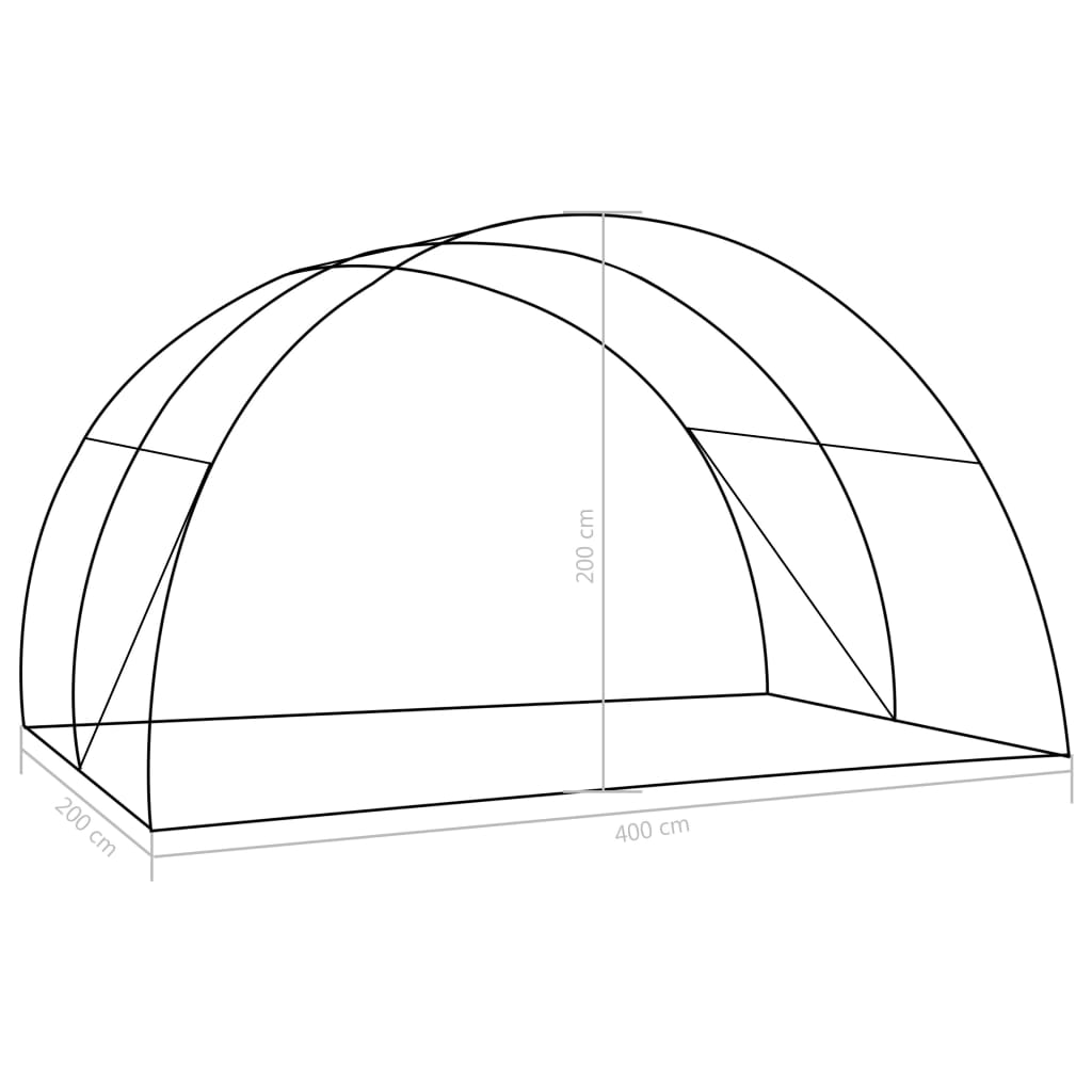 Staklenik 8 m² 2x4x2 m - 200 x 400 x 200 cm, 1 - number 12.