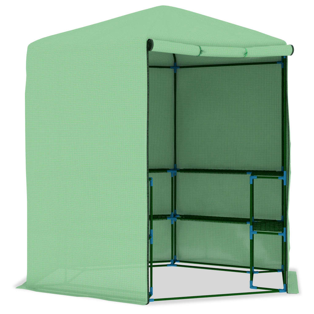 Greenhouse with shelves 227x223 cm steel - 227 x 223 cm (diameter x height), 115 x 174 cm (wxh) - number 3.