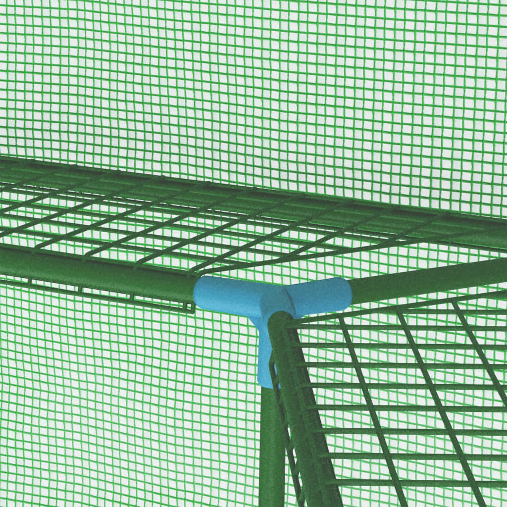 Greenhouse with shelves 227x223 cm steel - 227 x 223 cm (diameter x height), 115 x 174 cm (wxh) - number 8.
