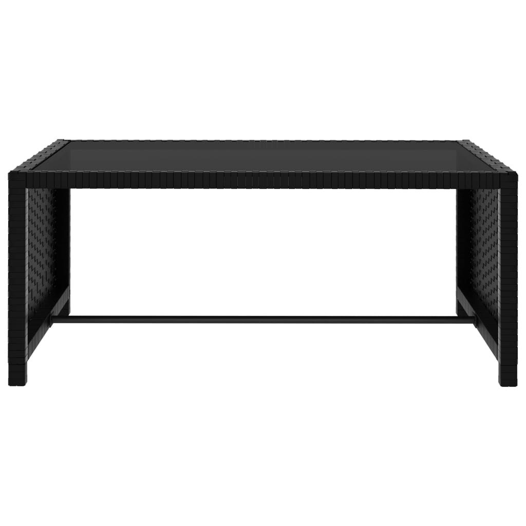 Liggestole 2 stk. med bord polyrattan sort - number 9.