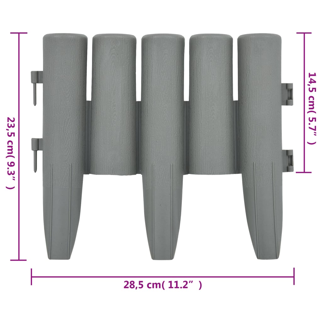 Plænekanter stk. 10 m pp - grå, 36 - number 7.