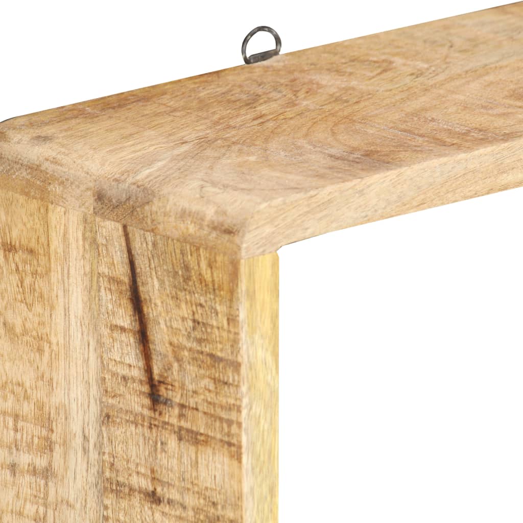 Półki ścienne 3 części sześcienne lite drewno mango - number 3.