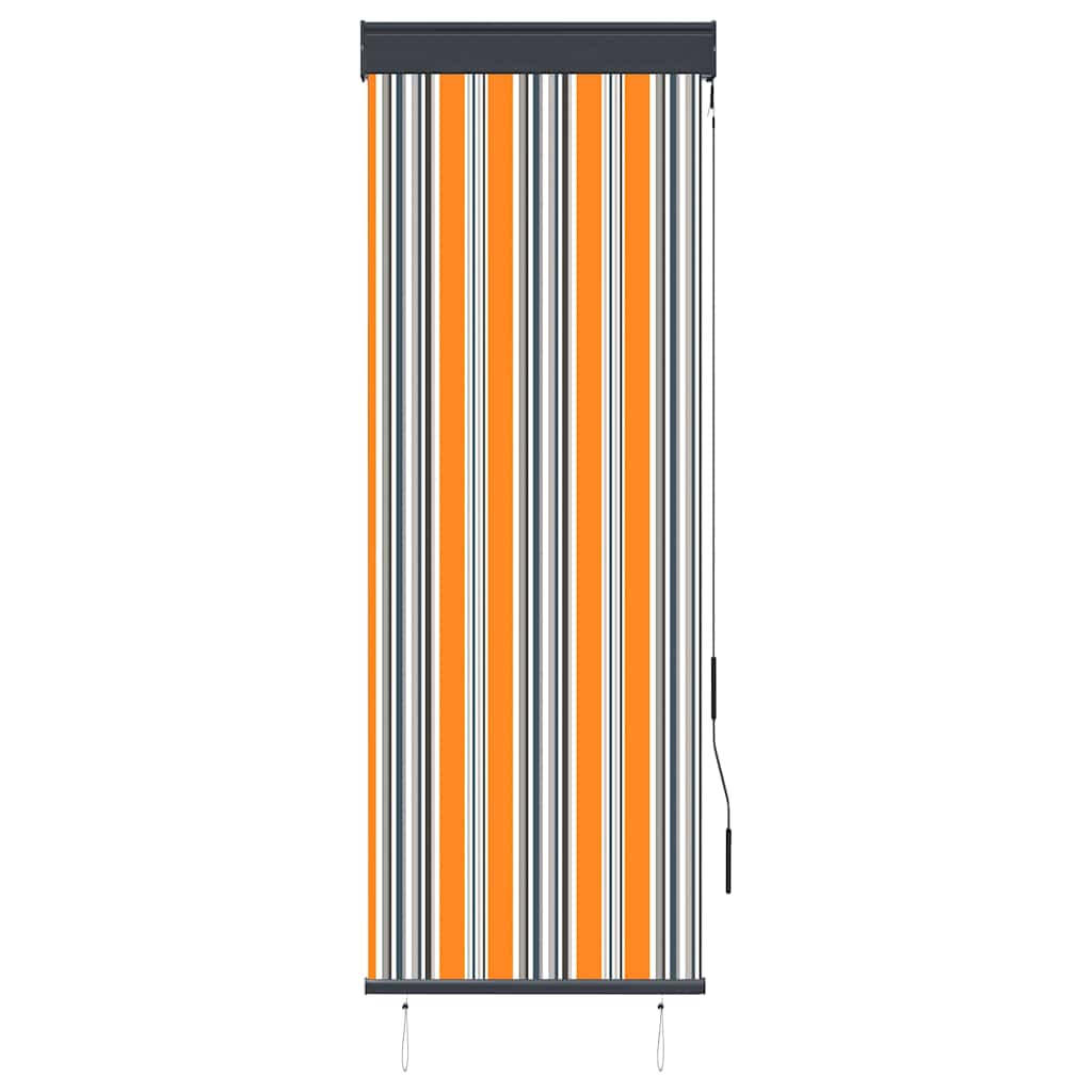 Store enrouleur extérieur - jaune et bleu, 60 x 250 cm - number 2.