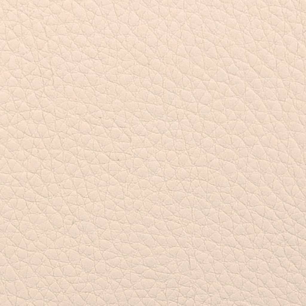 Spisebord stoler stk. syntetisk skinnkrem - lysebrun og krem, 2 - number 8.