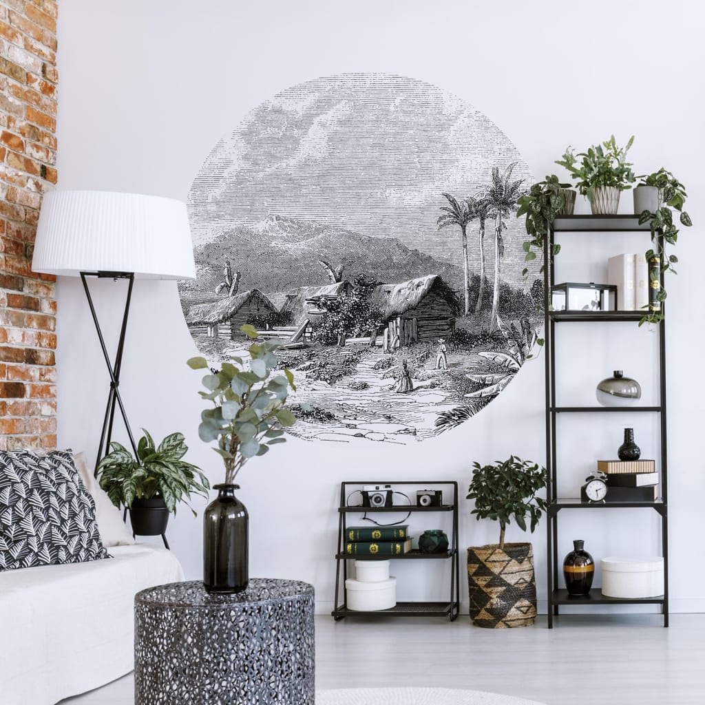 Wallart tapetcirkel landscape of guadeloupe 190 cm - number 3.