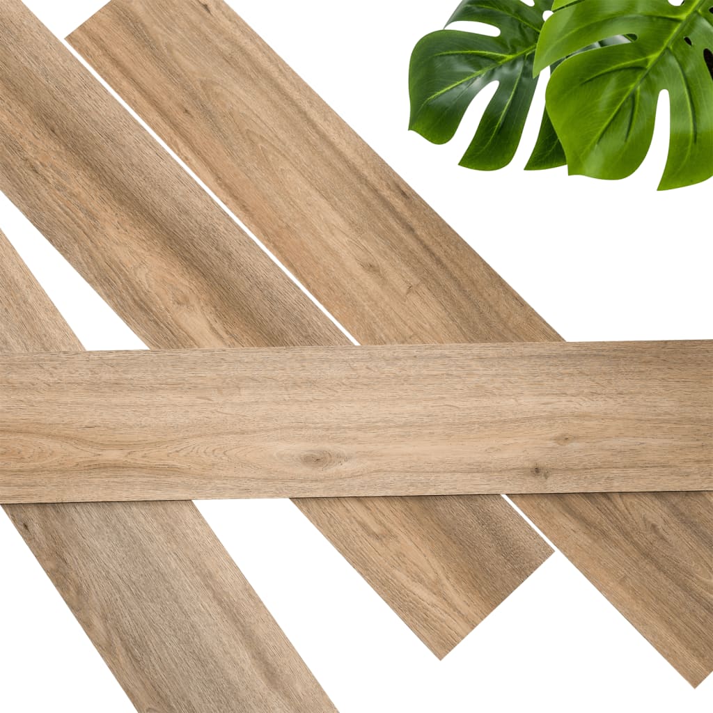 Wallart brædder med trælook naturlig egetræsstil lysebrun - number 3.