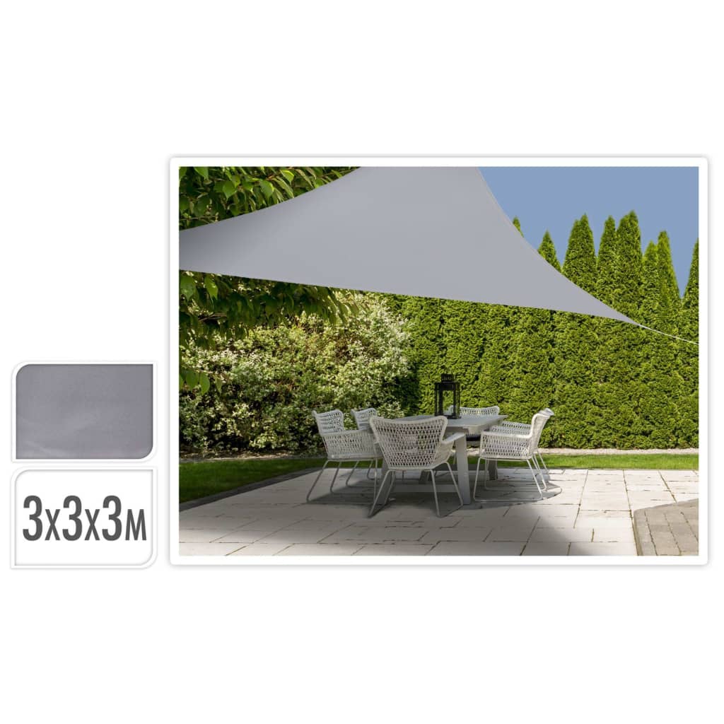 Progarden sun sail triangular - grey, 3 x 3 x 3 m - number 1.