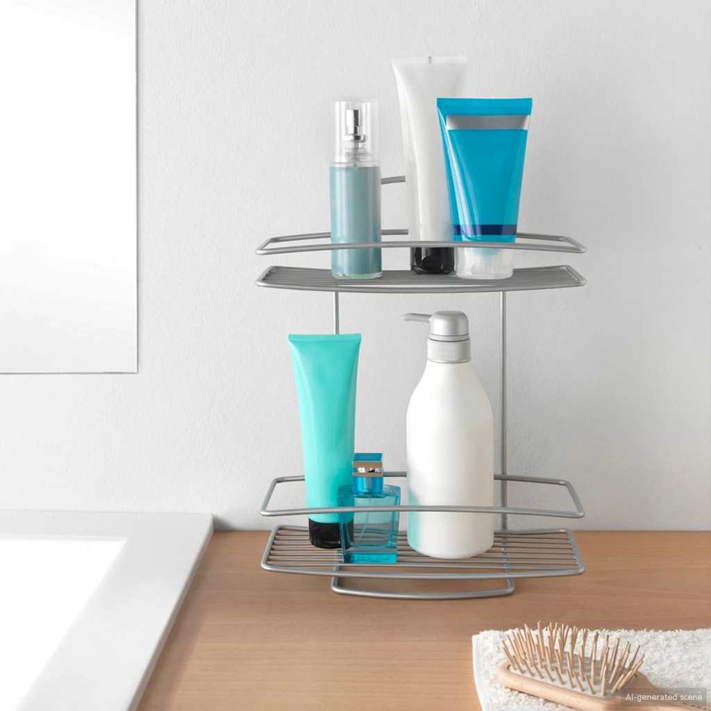 Étagère de salle de bain metaltex 2 niveaux d'onda colore - number 1.