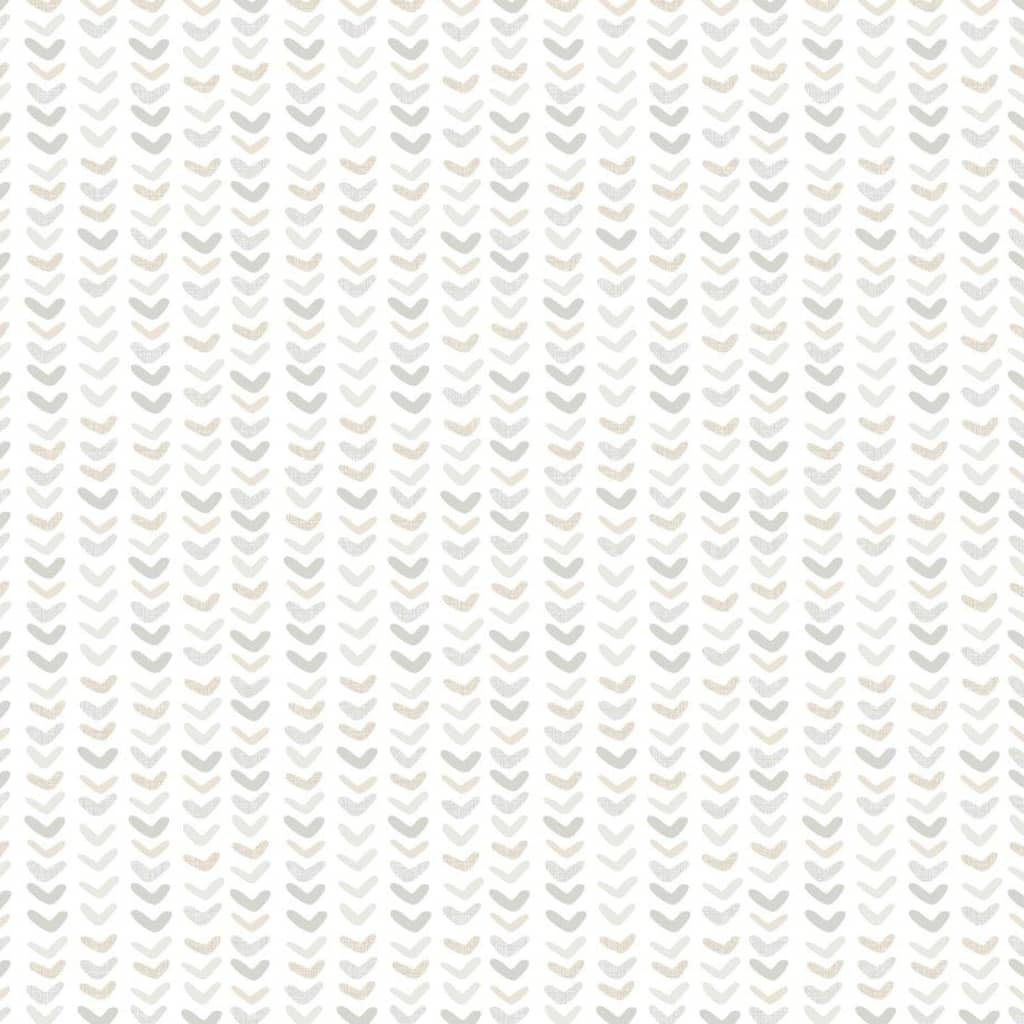 Noordwand tapet mondo baby small harts hvid og grå - number 1.