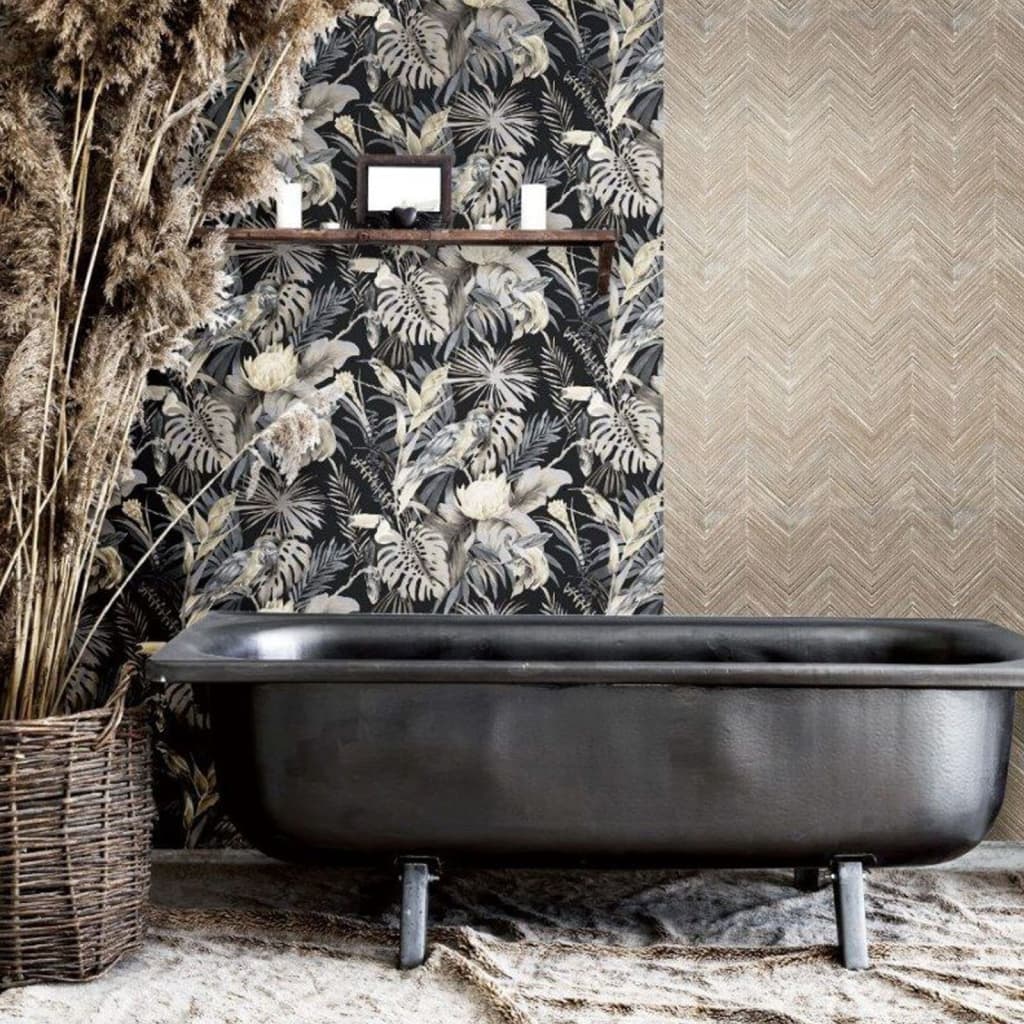 Noordwand tapet topchic herringbone brun - number 3.